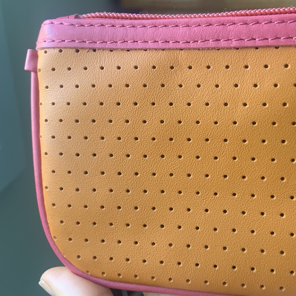Cute Small Wristlet - pink and orange - new!